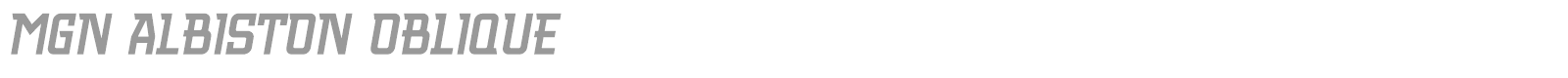 MGN Albiston font preview